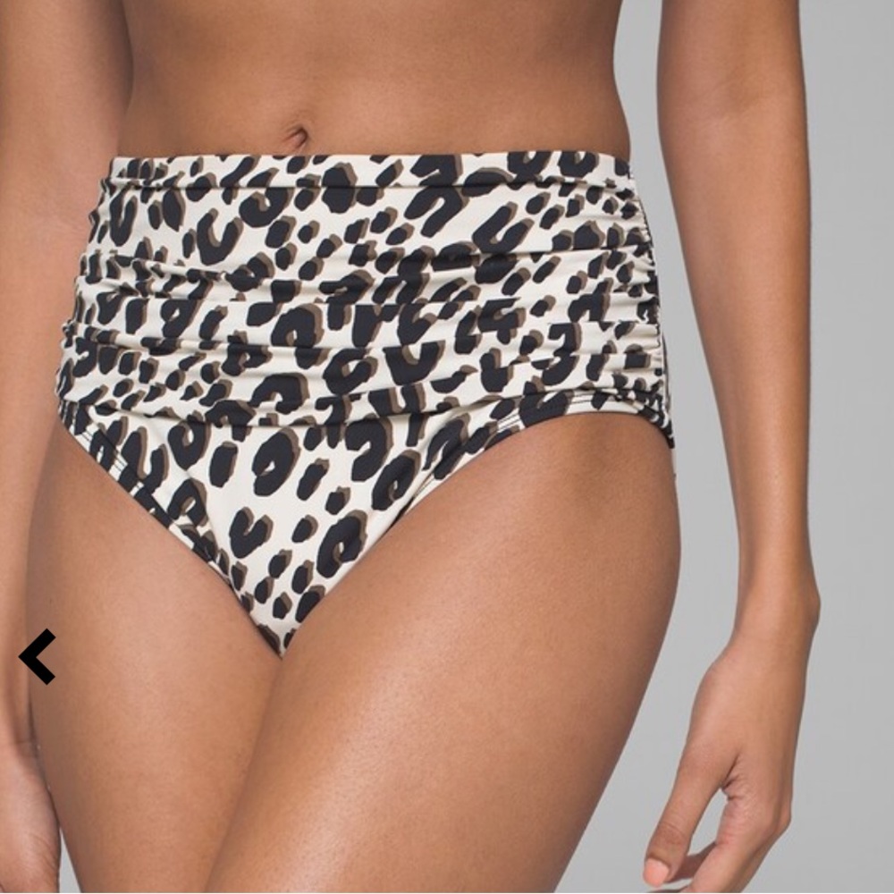 [BLEU ROD BEATTIE] Skin Games Shirred High Waist Brief Bikini Swim Bottom